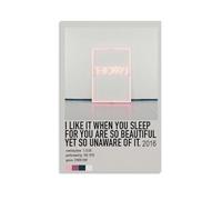 Poster su tela con scritta "I Like It When You Sleep For You Are So Beautiful Yet So Unaware of It" del 1975, decorazione artistica da parete vintage, per soggiorno, camera da letto, 30 x 45 cm, unfra