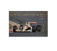 Poster su tela con scritta "If You No More Go for A Gap That Exists You're Not longer A Racing Driver", Ayrton Senna, con citazioni su tela, ideale per soggiorno, camera da letto, 40 x 60 cm