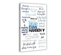 Poster su tela con scritta in lingua inglese "Dear Evan Hansen, teatro musicale, film e fan di Broadway", decorazione per camera da letto, ufficio, stanza, regalo, 50 x 75 cm