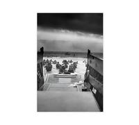 Poster su tela con scritta "Into the Jaws of Death Omaha Beach Landing Craft", decorazione per camera da letto, ufficio, stanza, regalo, 30 x 45 cm