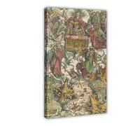 Poster su tela con scritta "L'apertura del settimo sigillo e l'aquila che piange", decorazione per camera da letto, sport, ufficio, stanza, regalo, cornice 60 x 90 cm