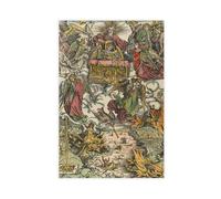 Poster su tela con scritta "L'apertura del settimo sigillo e l'aquila che piange", decorazione per camera da letto, sport, ufficio, stanza, regalo, senza cornice, 60 x 90 cm