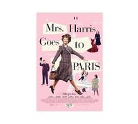 Poster su tela con scritta "Mrs. Harris Goes to Paris", decorazione per camera da letto, ufficio, camera da letto, regalo, 50 x 75 cm