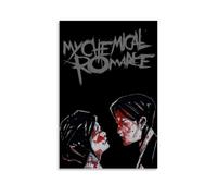 Poster su tela con scritta "My Chemical Romance Three Cheers for Sweet Revenge", stampa artistica da parete per casa, palestra, ufficio, camera da letto, decorazione da parete, stile retrò, 20 x 30 cm