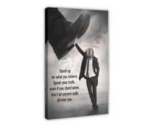 Poster su tela con scritta "Only When You Are Strong Can You Avoid Being Calpestled on by Others Inspirational Life Philosophy", decorazione artistica da parete per soggiorno, camera da letto, 40,6 x