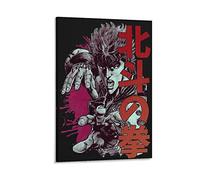 Poster su tela con scritta "Pugno della Stella del Nord Hokuto No Ken" e stampa artistica da parete, decorazione moderna per camera da letto, 30 x 45 cm