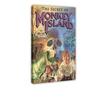 Poster su tela con scritta "Secret Of Monkey Island", decorazione per camera da letto, per sport, paesaggio, ufficio, camera regalo, 50 x 75 cm