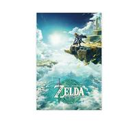 Poster su tela con scritta "The Legend of Zelda Lacrime del regno", decorazione per camera da letto, ufficio, camera da letto, regalo, 30 x 45 cm