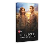 Poster su tela con scritta "The Secret Dare to Dream", decorazione per camera da letto, ufficio, camera da letto, regalo, 20 x 30 cm