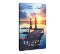 Poster su tela con scritta "The Secret Dare to Dream", decorazione per camera da letto, ufficio, camera da letto, regalo, 20 x 30 cm