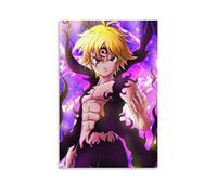 Poster su tela con stampa artistica da parete, con anime, sette peccati mortali, meliodas, moderno, per camera da letto, 20 x 30 cm