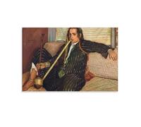 Poster su tela con stampa artistica da parete con stampa di Emile Bernard e Hashish che fuma, poster decorativo per la stanza, 60 x 90 cm