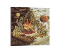 Poster su tela con stampa artistica su tela, motivo: L'abbraccio d'amore dell'universo, la terra (Messico), io, Diego e Señor Xólotl (1949) di Magdalena Carmen Frida Kahlo Y Calderón