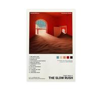 Poster su tela con stampa del cantante pop Tame Impala The Slow Rush, decorazione per camera da letto, per ufficio, camera da letto, regalo, senza cornice, 20 x 30 cm