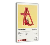 Poster su tela con stampa di Billie Eilish Dont Smile At Me con copertina di album musicale, decorazione per camera da letto, sport, paesaggio per ufficio, camera da letto, regalo, cornice 60 x 90 cm