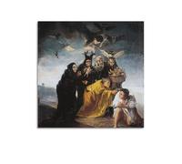 Poster su tela con stampa di Francisco De Goya - esorcismo o streghe, decorazione da parete per soggiorno e camera da letto, senza cornice, 20,3 x 30,5 cm, poster decorativo da parete su tela e stampa