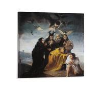 Poster su tela con stampa di Francisco De Goya - esorcismo o streghe, decorazione da parete per soggiorno e camera da letto, senza cornice, 20,3 x 30,5 cm, poster decorativo da parete su tela e stampa