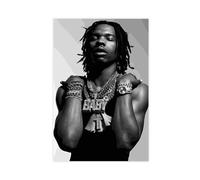Poster su tela con stampa di Lil Baby il rapper, decorazione artistica da parete per soggiorno e camera da letto, senza cornice, 30 x 45 cm