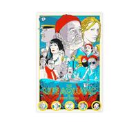 Poster su tela con stampa di Steve Zissou, motivo: La vita acquatica con Steve Zissou, decorazione artistica da parete per soggiorno, camera da letto, senza cornice, 30 x 45 cm