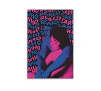 Poster su tela con stampa su tela, motivo: Who Really Cares by TV GirlArtist con stampa artistica su tela, per la casa, il soggiorno, decorazione artistica da parete, 50 x 75 cm, U