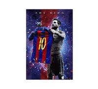 Poster su tela con stella dello sport Lionel Messi, 32, decorazione per camera da letto, ufficio, camera da letto, regalo, senza cornice, 30 x 45 cm