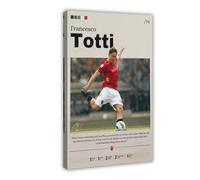 Poster su tela con stelle del calcio Francesco Totti, decorazione per camera da letto, ufficio, camera da letto, regalo, 40 x 60 cm
