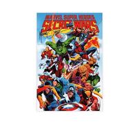 Poster su tela con supereroi Marvel di Guerre Segrete autografato dall'artista Mike Zeck, decorazione per camera da letto, ufficio, camera da letto, regalo, 20 x 30 cm