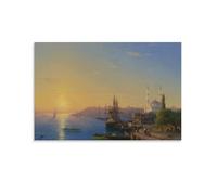 Poster su tela con vista di Costantinopoli e il Bosforo Ivan Aivazovsky, stampa artistica da parete, decorazione moderna, 30 x 45 cm