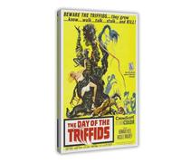 Poster su tela del 1962 con scritta "Il giorno dei Triffidi", decorazione per camera da letto, ufficio, camera da letto, regalo, con cornice, 60 x 90 cm