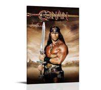 Poster su tela del film Conan il barbaro, arte da parete moderna per la camera da letto, per la camera da letto, musica e film, 30 x 45 cm, con cornice