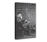 Poster su tela del film Fisico Nikola Tesla, decorazione artistica da parete per soggiorno e camera da letto, 20 x 30 cm