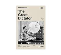 Poster su tela del film "Il grande dittatore" di Charlie Chaplin, decorazione per camera da letto, sport, ufficio, stanza, regalo, senza cornice, 30 x 45 cm