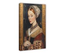 Poster su tela della regina Tudor Catherine Parr per camera da letto, decorazione paesaggistica, regalo, 60 x 90 cm