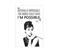Poster su tela di Audrey Hepburn 31, decorazione per camera da letto, sport, ufficio, stanza, regalo, senza cornice, 60 x 90 cm