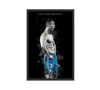 Poster su tela di Cristiano Ronaldo, superstar del calcio 21, decorazione per camera da letto, ufficio, camera da letto, regalo, senza cornice, 30 x 45 cm