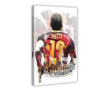 Poster su tela di Francesco Totti Football 13, decorazione per camera da letto, sport, ufficio, camera da letto, regalo, stile cornice, 30 x 45 cm