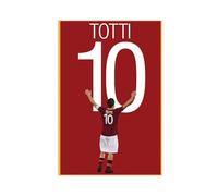 Poster su tela di Francesco Totti Football 17, decorazione per camera da letto, sport, ufficio, camera da letto, regalo, senza cornice, 30 x 45 cm