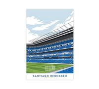 Poster su tela di Madrid, Santiago Bernabeu, decorazione per camera da letto, ufficio, camera da letto, regalo, 20 x 30 cm
