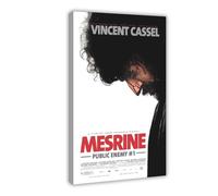 Poster su tela di Mesrine Public Enemy #1, decorazione per camera da letto, ufficio, stanza, regalo, 60 x 90 cm