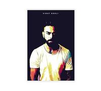 Poster su tela di Virat Kohli, arte indiana, motivo cricket, decorazione per camera da letto, ufficio, camera da letto, regalo, 50 x 75 cm
