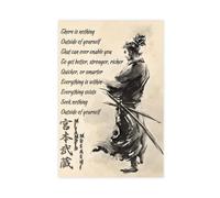 Poster su tela giapponese Samurai Miyamoto Musashi, decorazione per camera da letto, sport, ufficio, stanza, regalo, senza cornice, 30 x 45 cm