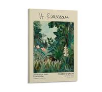 Poster su tela, ispirato alla giungla equatoriale di Henri Rousseau, ispirato alla giungla equatoriale di Parigi, stampa artistica da parete, poster per decorazione della stanza, 40 x 60 cm