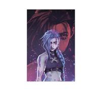 Poster su tela, motivo: Arcane League of Legends, Jinx, decorazione per camera da letto e ufficio, senza cornice, 40 x 60 cm