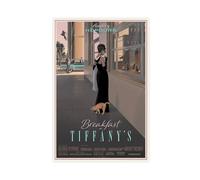 Poster su tela, motivo: Audrey Breakfast at Tiffany's Hepburn, decorazione artistica da parete, per soggiorno, camera da letto, senza cornice, 30 x 45 cm