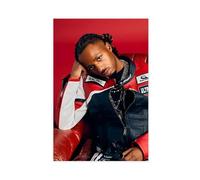 Poster su tela, motivo: cantante DJ hip hop, Metro Boomin, decorazione per camera da letto, decorazione per ufficio, camera da letto, regalo, 50 x 75 cm