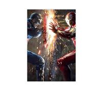 Poster su tela, motivo: Captain America 3, confronto tra squadra americana e Iron Man, decorazione artistica da parete per soggiorno e camera da letto, 30 x 45 cm
