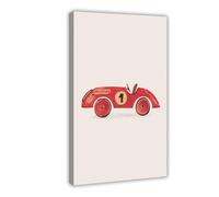 Poster su tela, motivo: corse rosse, decorazione per camera da letto, ufficio, camera da letto, regalo, 20 x 30 cm