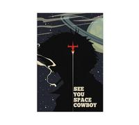 Poster su tela, motivo: Cowboy Bebop (sagoma di Spike Spiegel), decorazione per camera da letto, ufficio, camera da letto, regalo, 30 x 45 cm