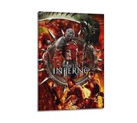 Poster su tela, motivo: Dante's Inferno, poster decorativo da parete e stampa artistica moderna per camera da letto, 50 x 75 cm