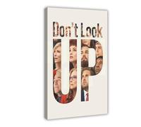 Poster su tela, motivo: Don't Look Up 2021, decorazione per camera da letto, ufficio, camera da letto, regalo, 20 x 30 cm